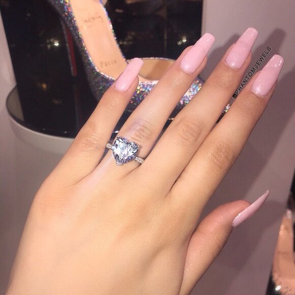 🍁 Sweet Crystal Clear CZ Heart Lovely Diamonds Heart Rings for Women, PD693 - Picture 5 of 6